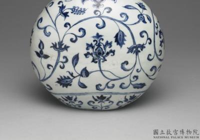 图片[3]-Flask with Indian lotus scrolls in underglaze blue, Ming dynasty (1368-1644)-China Archive